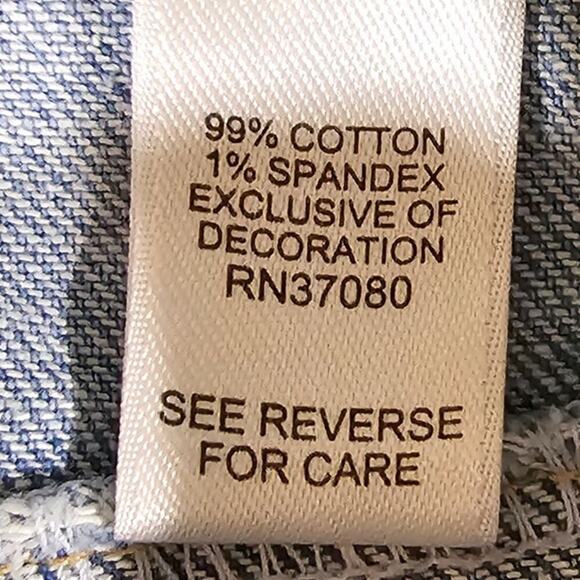 1946 Denim Floral Embroidered Jeans Lt Medium Wash Size 10 - Picture 4 of 5